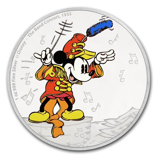 2016 Niue 1 oz Silver $2 Mickey Through the Ages: Band Concert 2016 Niue 1 oz Silver $2 Mickey Through the Ages: Band Concert